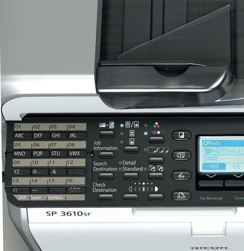 Ricoh Aficio SP 3610SF printer Handleiding