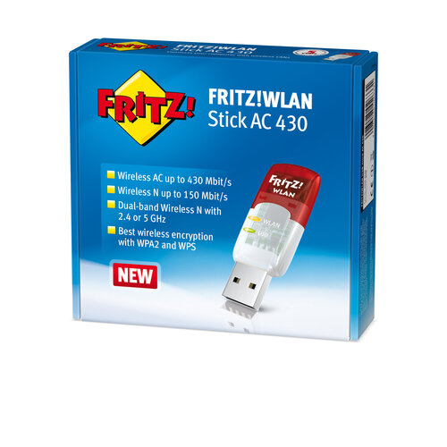 AVM FRITZ!WLAN AC 430 netwerkkaart of adapter Handleiding