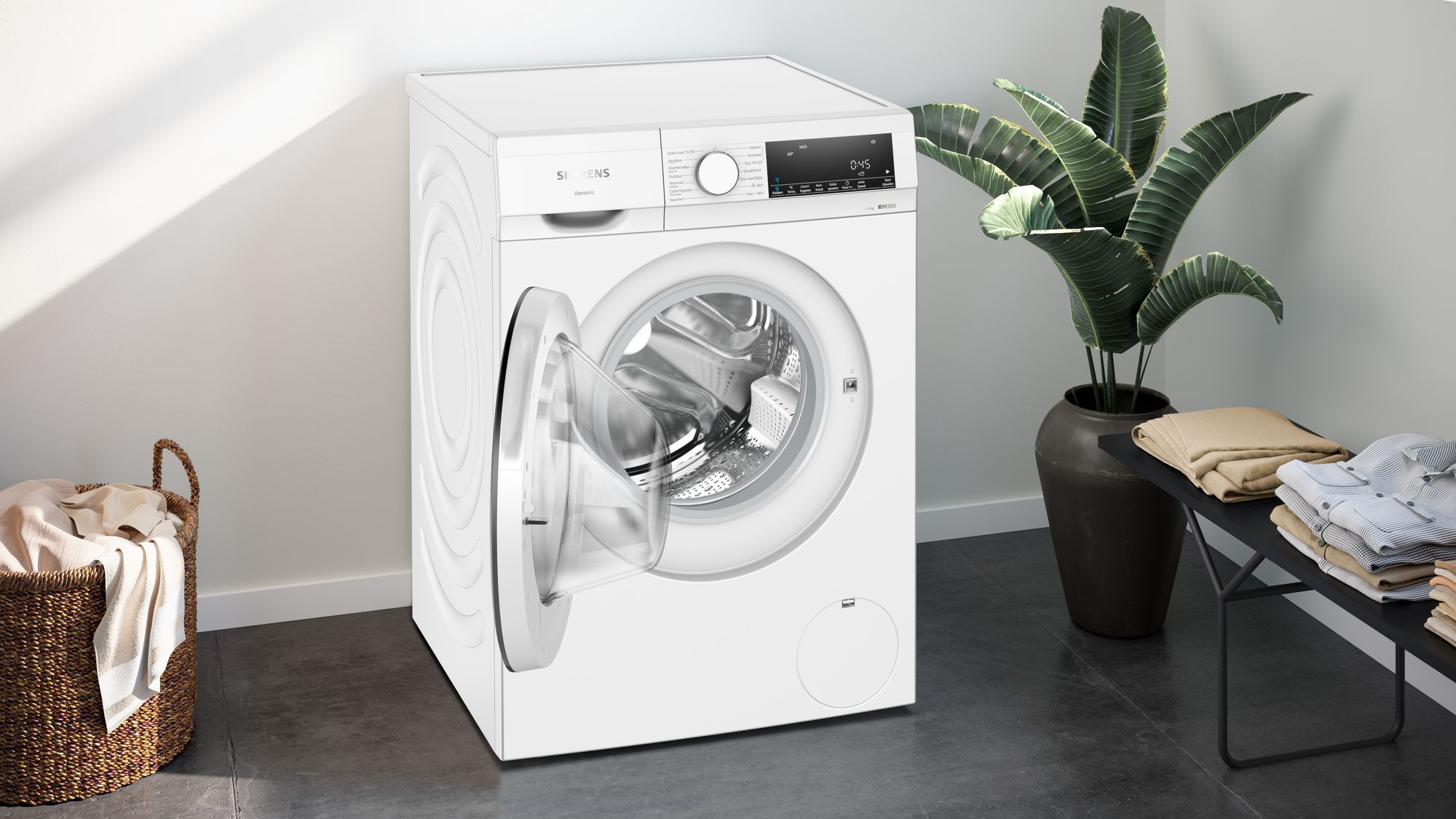 Siemens iQ300 Wasmachine, voorlader 9 kg 1400 rpm WG44G005NL wasmachine voorlader wasmachine Handleiding