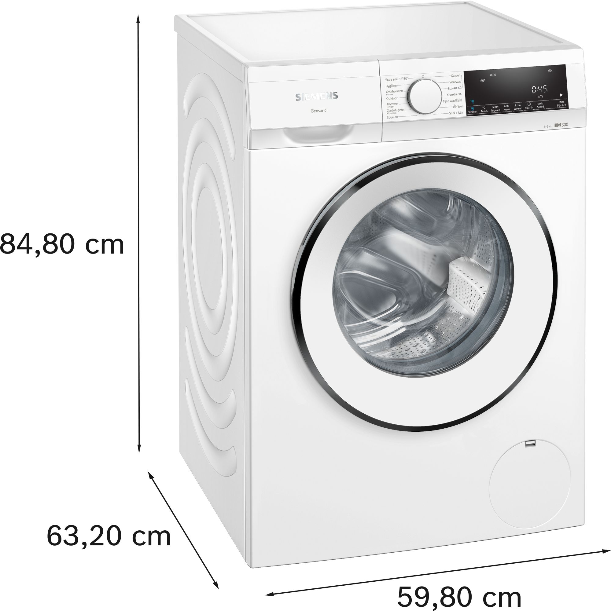 Siemens iQ300 Wasmachine, voorlader 9 kg 1400 rpm WG44G005NL wasmachine voorlader wasmachine Handleiding