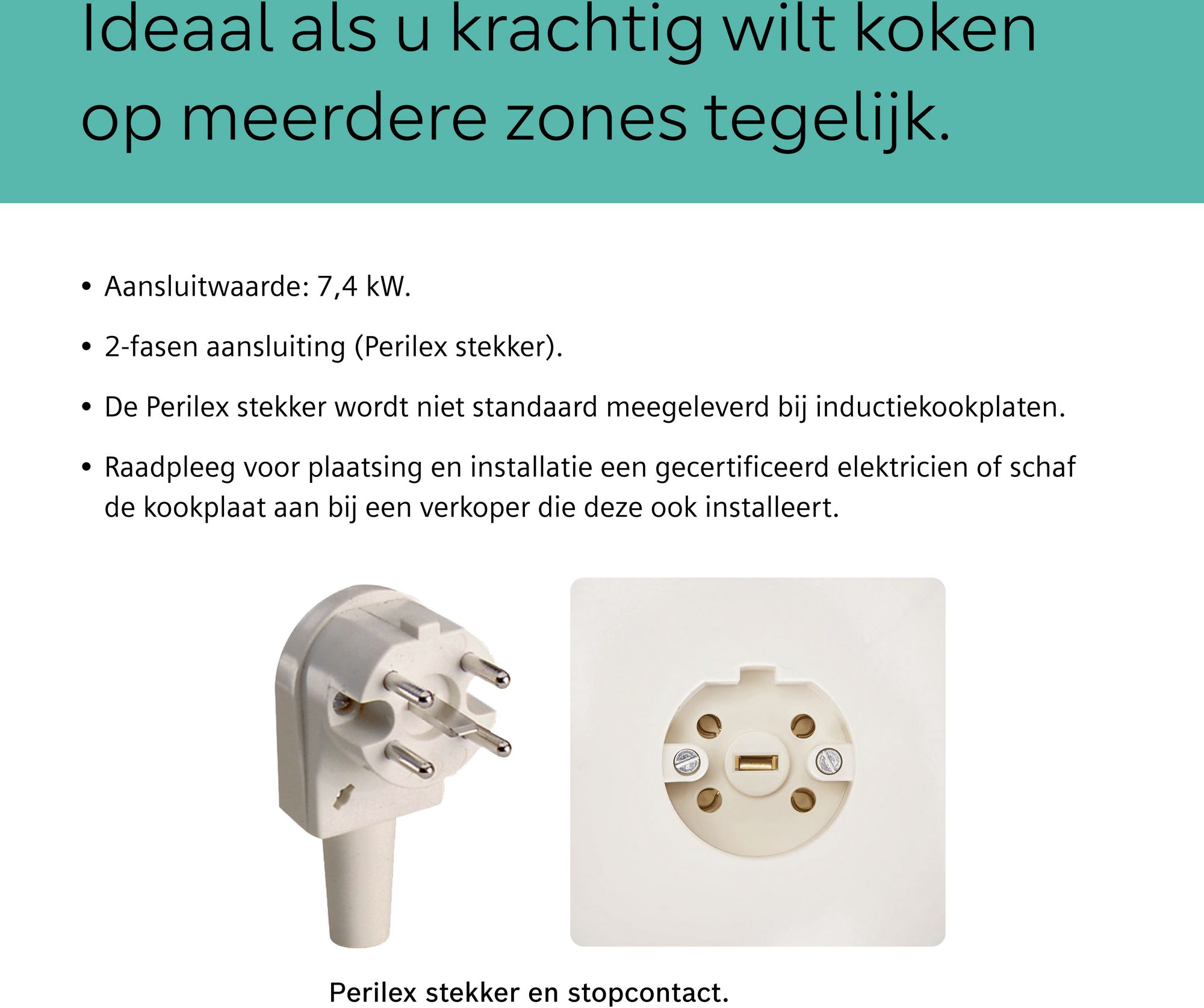 Siemens Tweedekans - iQ500 Inductiekookplaat 80 cm Zwart, opbouwmontage zonder rand ED851HWB1MB kookplaat Handleiding