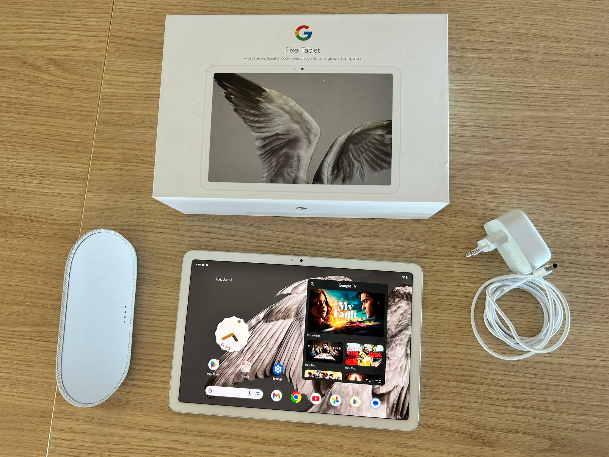 Google Pixel Tablet 128GB Wifi Crème en Oplaaddock met Speaker tablet Handleiding