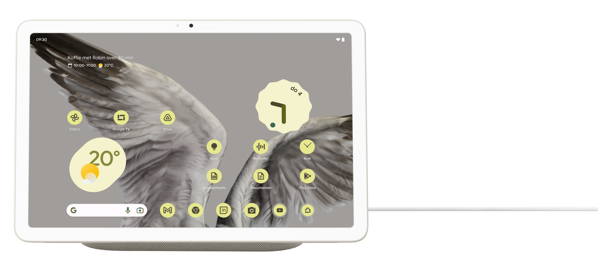 Google Pixel Tablet 128GB Wifi Crème en Oplaaddock met Speaker
