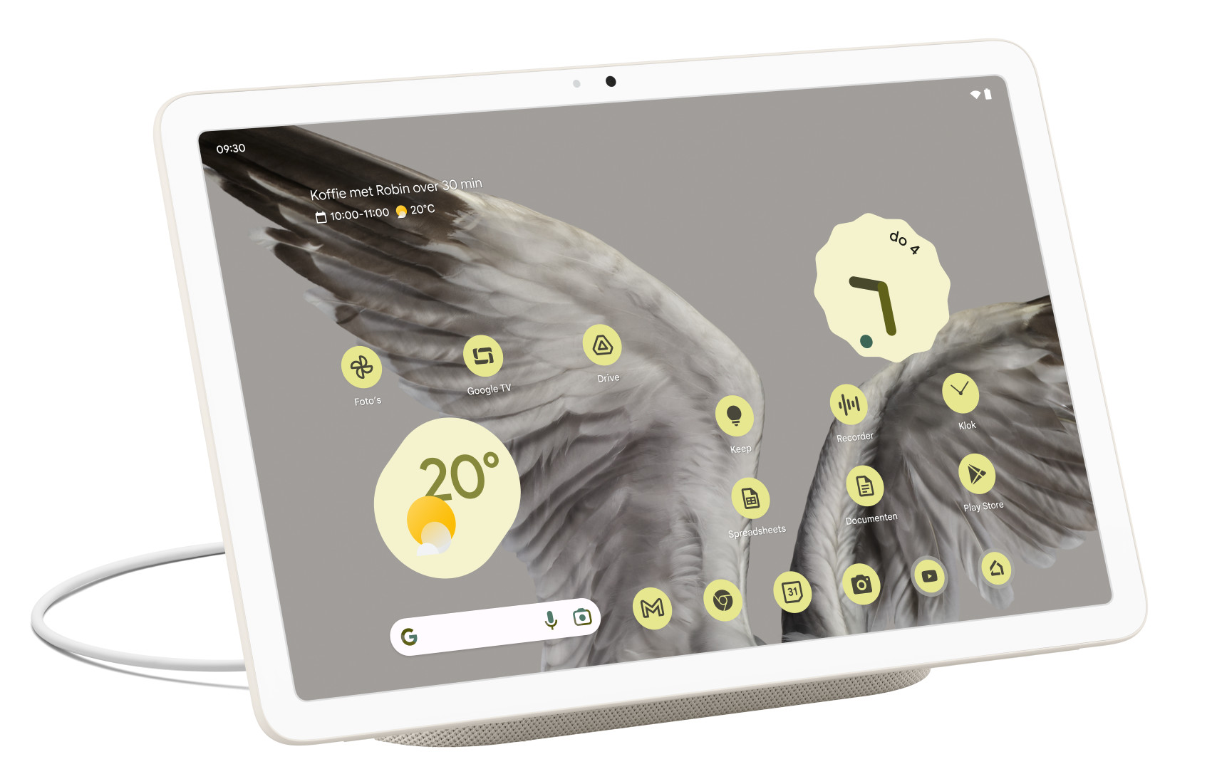 Google Pixel Tablet 128GB Wifi Crème en Oplaaddock met Speaker tablet Handleiding